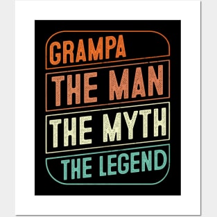 Grampa The Man The Myth The Legend Grandpa Gift Posters and Art